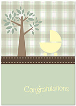 Wishing you joy and happiness as you welcome home your new baby. Baby Stroller Greeting Card X55D-Y